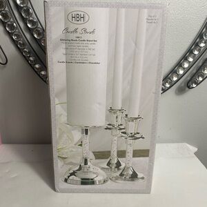Hortense B. Hewitt 10813 Glittering Beads Candle Stand Set
